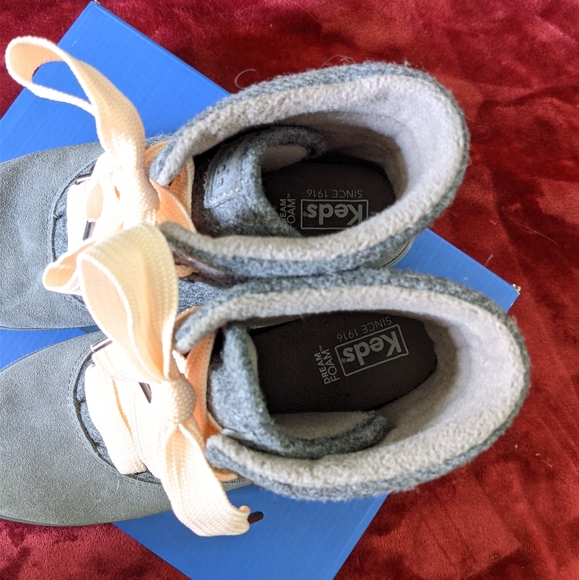 Keds Women's Camp Water-Resistant Boot w/ Thinsulate, Grey & Ballet Pink Laces - Picture 6 of 8